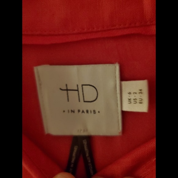 Anthro HD in Paris Pink Linen Belt Pleated Dress - Picture 4 of 5